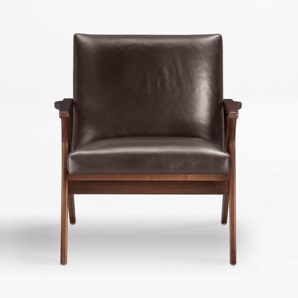 3 WoodBee Craft "The Cavett Retro" Premium Mid Century Leatherette Accent Chair