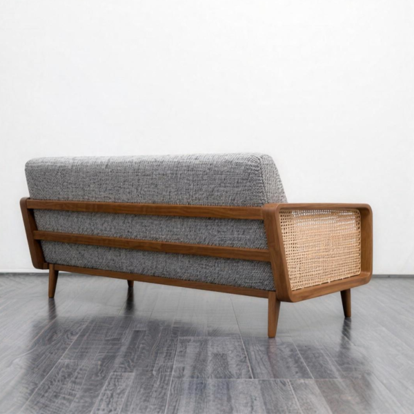 WoodBee Craft "The Nordic Rattan" Premium 3 Seater Cane Armrest Sofa
