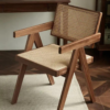 4 WoodBee Craft "The Capitol V" Handcrafted V Leg Cane Desk Armchair