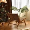 4 WoodBee Craft "The Solstice Wave" Handcrafted Woven Rope Low Lounge Chair