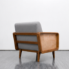 WoodBee Craft "The Nordic Solo" Premium Single Seater Cane Armchair Sofa