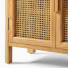 4 WoodBee Craft "The Archway Sanctuary" Handcrafted Arched Cane Door Shoe Storage Cabinet