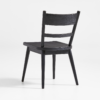 4 WoodBee Craft "The Onyx Ladder" Handcrafted Black Wooden Ladder Back Dining Chairs (Set of 2)
