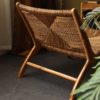 5 WoodBee Craft "The Solstice Wave" Handcrafted Woven Rope Low Lounge Chair