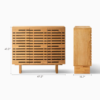 5 WoodBee Craft "The Gridline Breeze" Handcrafted Ventilated Slatted Wood Shoe Cabinet