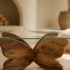 5 WoodBee Craft "The Mariposa" Premium Sculptural Butterfly Glass Coffee Table