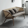 5 WoodBee Craft "The Solstice Trio" Handcrafted 3 Seater Rattan Barrel Mesh Sofa