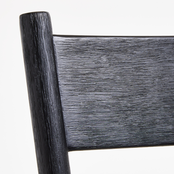 5 WoodBee Craft "The Onyx Ladder" Handcrafted Black Wooden Ladder Back Dining Chairs (Set of 2)