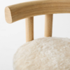 6 WoodBee Craft "The Nordic Cloud" Handcrafted Bouclé T-Bar Dining Chairs (Set of 2)