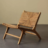 6 WoodBee Craft "The Solstice Wave" Handcrafted Woven Rope Low Lounge Chair