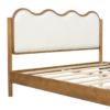 6 WoodBee Craft "The Cloud Scallop" Premium Scalloped Bouclé Wood Bed Frame