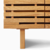 6 WoodBee Craft "The Gridline Breeze" Handcrafted Ventilated Slatted Wood Shoe Cabinet