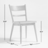 6 WoodBee Craft "The Onyx Ladder" Handcrafted Black Wooden Ladder Back Dining Chairs (Set of 2)