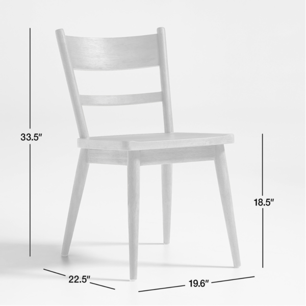 6 WoodBee Craft "The Onyx Ladder" Handcrafted Black Wooden Ladder Back Dining Chairs (Set of 2)
