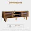 7 WoodBee Craft "The Horizon Slatted" Handcrafted Slatted Wood TV Console Cabinet