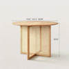 7 WoodBee Craft "The Solstice Round" Handcrafted Cane Mesh Base Dining Table