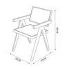 7 WoodBee Craft "The Capitol V" Handcrafted V Leg Cane Desk Armchair