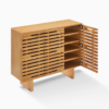 8 WoodBee Craft "The Gridline Breeze" Handcrafted Ventilated Slatted Wood Shoe Cabinet