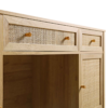 WoodBee Craft "The Artisan Atelier" Natural Cane Wood Executive Computer Desk
