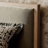 8 WoodBee Craft "The Haven Linen" Premium Upholstered Wood Panel Bed Frame