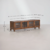 8 WoodBee Craft "The Luminary Flute" Handcrafted Fluted Glass Solid Wood TV Unit