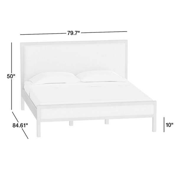 9 WoodBee Craft "The Haven Linen" Premium Upholstered Wood Panel Bed Frame