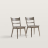 9 WoodBee Craft "The Onyx Ladder" Handcrafted Black Wooden Ladder Back Dining Chairs (Set of 2)