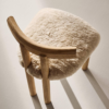 9 WoodBee Craft "The Nordic Cloud" Handcrafted Bouclé T-Bar Dining Chairs (Set of 2)