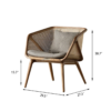 WBC-SO-020 WoodBee Craft "The Solstice Barrel" Handcrafted Rattan Barrel Accent Chair