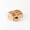 WoodBee Craft "The Kanso Caddy" Handcrafted Wooden Desk Organizer with Drawer