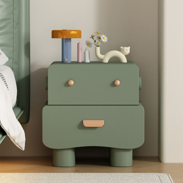 Woodbee craft "The Playful Pal" Handcrafted Kids Two Drawer Bedside Nightstand