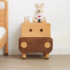 1 Handcrafted kids wooden bear nightstand with sculpted ears by Woodbee craft
