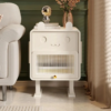 Handcrafted kids bunny wooden nightstand with fluted door by Woodbee craft