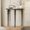 1 Handcrafted french roman column console table with half moon design by Woodbee craft