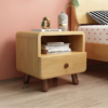 Woodbee craft "The Sylvan Curve" Handcrafted Rounded Edge Solid Wood Nightstand