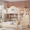 Woodbee craft "The Citadel Haven" Handcrafted Wooden Bunk Bed Ladder Staircase