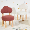 Woodbee craft "The Little Cirrus" Kids Boucle Cloud Chair with Wooden Legs