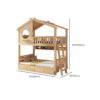 10 Woodbee craft "The Fairytale Cabin" Handcrafted Dollhouse Children Loft Bed