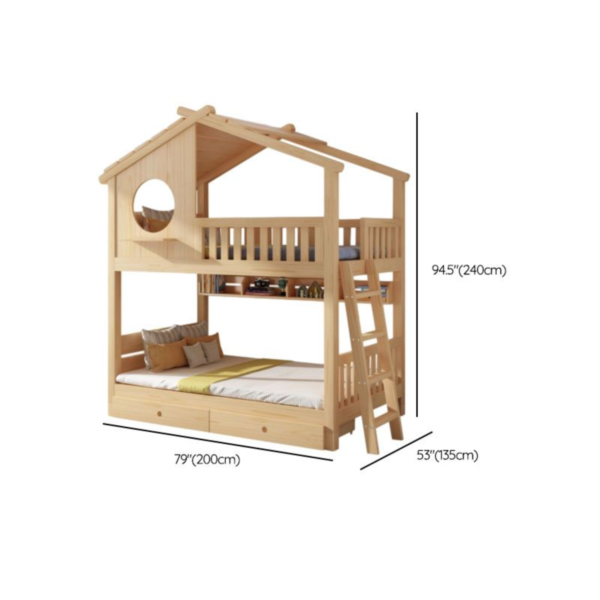 10 Woodbee craft "The Fairytale Cabin" Handcrafted Dollhouse Children Loft Bed