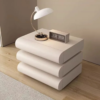 Handcrafted pill curved wooden nightstand 3 drawer modern bedside chest by Woodbee craft