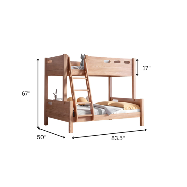 11 WoodBee Craft "The Timber Loft" Natural Solid Wood Bunk Bed Frame