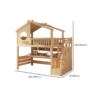 11 Woodbee craft "The Fairytale Cabin" Handcrafted Dollhouse Children Loft Bed