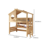 12 Woodbee craft "The Fairytale Cabin" Handcrafted Dollhouse Children Loft Bed