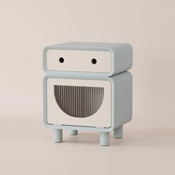 14 Woodbee craft "The Little Bot" Handcrafted Kids Robot Wooden Bedside Nightstand