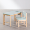 2 Woodbee craft "The Little Scholar" Handcrafted Kids Wooden Desk and Chair Set