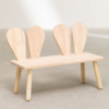 2 Woodbee craft "The Meadow Duo" Handcrafted Wooden Bunny Bench