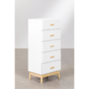 2 Woodbee craft "The Nordic Tower" Handcrafted Kids Five Drawer Tallboy Dresser