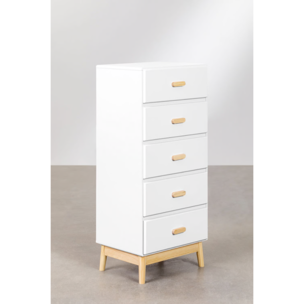 2 Woodbee craft "The Nordic Tower" Handcrafted Kids Five Drawer Tallboy Dresser