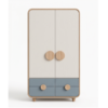2 Woodbee craft "The Luna Pod" Handcrafted Kids Curved Wooden Wardrobe