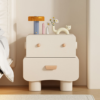 Handcrafted kids two drawer bedside nightstand with natural wood handles by Woodbee craft